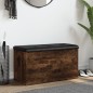 vidaXL Sitzbank mit Stauraum Räuchereiche 82x42x45 cm Holzwerkstoff vidaXL Sitzbank mit Stauraum Räuchereiche 82x42x45 cm Holzwerkstoff
