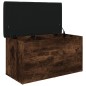 vidaXL Sitzbank mit Stauraum Räuchereiche 82x42x45 cm Holzwerkstoff vidaXL Sitzbank mit Stauraum Räuchereiche 82x42x45 cm Holzwerkstoff