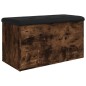 vidaXL Sitzbank mit Stauraum Räuchereiche 82x42x45 cm Holzwerkstoff vidaXL Sitzbank mit Stauraum Räuchereiche 82x42x45 cm Holzwerkstoff