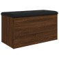 vidaXL Sitzbank mit Stauraum Braun Eiche 82x42x45 cm Holzwerkstoff vidaXL Sitzbank mit Stauraum Braun Eiche 82x42x45 cm Holzwerkstoff