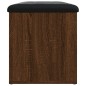 vidaXL Sitzbank mit Stauraum Braun Eiche 82x42x45 cm Holzwerkstoff vidaXL Sitzbank mit Stauraum Braun Eiche 82x42x45 cm Holzwerkstoff