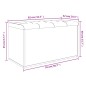 vidaXL Sitzbank mit Stauraum Braun Eiche 82x42x45 cm Holzwerkstoff vidaXL Sitzbank mit Stauraum Braun Eiche 82x42x45 cm Holzwerkstoff