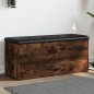 vidaXL Sitzbank mit Stauraum Räuchereiche 102x42x45 cm Holzwerkstoff vidaXL Sitzbank mit Stauraum Räuchereiche 102x42x45 cm Holzwerkstoff
