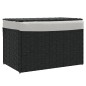 vidaXL Wäschekorb mit Deckel Schwarz 55,5x35x34 cm Poly Rattan vidaXL Wäschekorb mit Deckel Schwarz 55,5x35x34 cm Poly Rattan