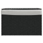 vidaXL Wäschekorb mit Deckel Schwarz 55,5x35x34 cm Poly Rattan vidaXL Wäschekorb mit Deckel Schwarz 55,5x35x34 cm Poly Rattan