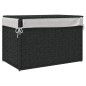 vidaXL Wäschekorb mit Deckel Schwarz 55,5x35x34 cm Poly Rattan vidaXL Wäschekorb mit Deckel Schwarz 55,5x35x34 cm Poly Rattan