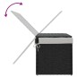 vidaXL Wäschekorb mit Deckel Schwarz 55,5x35x34 cm Poly Rattan vidaXL Wäschekorb mit Deckel Schwarz 55,5x35x34 cm Poly Rattan