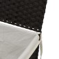 vidaXL Wäschekorb mit Deckel Schwarz 55,5x35x34 cm Poly Rattan vidaXL Wäschekorb mit Deckel Schwarz 55,5x35x34 cm Poly Rattan