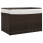 vidaXL Wäschekorb mit Deckel Dunkelbraun 55,5x35x34 cm Poly Rattan vidaXL Wäschekorb mit Deckel Dunkelbraun 55,5x35x34 cm Poly Rattan