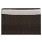 vidaXL Wäschekorb mit Deckel Dunkelbraun 55,5x35x34 cm Poly Rattan vidaXL Wäschekorb mit Deckel Dunkelbraun 55,5x35x34 cm Poly Rattan