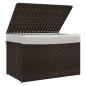 vidaXL Wäschekorb mit Deckel Dunkelbraun 55,5x35x34 cm Poly Rattan vidaXL Wäschekorb mit Deckel Dunkelbraun 55,5x35x34 cm Poly Rattan