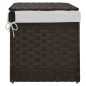 vidaXL Wäschekorb mit Deckel Dunkelbraun 55,5x35x34 cm Poly Rattan vidaXL Wäschekorb mit Deckel Dunkelbraun 55,5x35x34 cm Poly Rattan