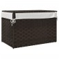 vidaXL Wäschekorb mit Deckel Dunkelbraun 55,5x35x34 cm Poly Rattan vidaXL Wäschekorb mit Deckel Dunkelbraun 55,5x35x34 cm Poly Rattan