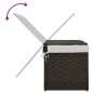 vidaXL Wäschekorb mit Deckel Dunkelbraun 55,5x35x34 cm Poly Rattan vidaXL Wäschekorb mit Deckel Dunkelbraun 55,5x35x34 cm Poly Rattan