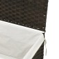 vidaXL Wäschekorb mit Deckel Dunkelbraun 55,5x35x34 cm Poly Rattan vidaXL Wäschekorb mit Deckel Dunkelbraun 55,5x35x34 cm Poly Rattan