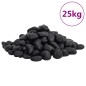 vidaXL Polierte Kiesel 25 kg Schwarz 2-5 cm vidaXL Polierte Kiesel 25 kg Schwarz 2-5 cm