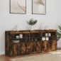vidaXL Sideboard mit LED-Leuchten Räuchereiche 162x37x67 cm vidaXL Sideboard mit LED-Leuchten Räuchereiche 162x37x67 cm