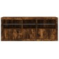 vidaXL Sideboard mit LED-Leuchten Räuchereiche 162x37x67 cm vidaXL Sideboard mit LED-Leuchten Räuchereiche 162x37x67 cm