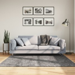 vidaXL Teppich Kurzflor Weich und Waschbar Anthrazit 160x160 cm