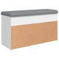 vidaXL Schuhbank Weiß 82x32x45,5 cm Holzwerkstoff vidaXL Schuhbank Weiß 82x32x45,5 cm Holzwerkstoff