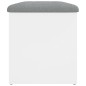 vidaXL Sitzbank mit Stauraum Weiß 82x42x45 cm Holzwerkstoff vidaXL Sitzbank mit Stauraum Weiß 82x42x45 cm Holzwerkstoff
