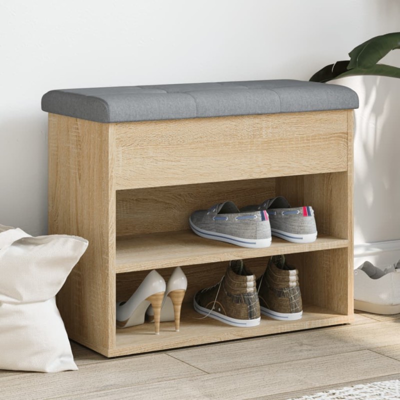 vidaXL Schuhbank Sonoma-Eiche 62x32x50 cm Holzwerkstoff vidaXL Schuhbank Sonoma-Eiche 62x32x50 cm Holzwerkstoff