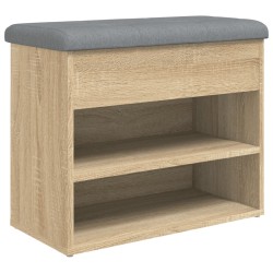 vidaXL Schuhbank Sonoma-Eiche 62x32x50 cm Holzwerkstoff