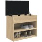 vidaXL Schuhbank Sonoma-Eiche 62x32x50 cm Holzwerkstoff vidaXL Schuhbank Sonoma-Eiche 62x32x50 cm Holzwerkstoff