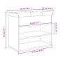 vidaXL Schuhbank Sonoma-Eiche 62x32x50 cm Holzwerkstoff vidaXL Schuhbank Sonoma-Eiche 62x32x50 cm Holzwerkstoff