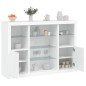 vidaXL Sideboards mit LED-Leuchten 3 Stk. Weiß Holzwerkstoff vidaXL Sideboards mit LED-Leuchten 3 Stk. Weiß Holzwerkstoff