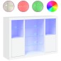vidaXL Sideboards mit LED-Leuchten 3 Stk. Weiß Holzwerkstoff vidaXL Sideboards mit LED-Leuchten 3 Stk. Weiß Holzwerkstoff
