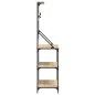 vidaXL Bäckerregal mit Haken 4 Böden Sonoma-Eiche Holzwerkstoff vidaXL Bäckerregal mit Haken 4 Böden Sonoma-Eiche Holzwerkstoff