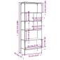 vidaXL Bücherregal 5 Böden Räuchereiche 76x33x188,5 cm Holzwerkstoff vidaXL Bücherregal 5 Böden Räuchereiche 76x33x188,5 cm Holzwerkstoff