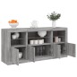 vidaXL Sideboard mit LED-Leuchten Grau Sonoma 142,5x37x67 cm vidaXL Sideboard mit LED-Leuchten Grau Sonoma 142,5x37x67 cm