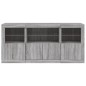 vidaXL Sideboard mit LED-Leuchten Grau Sonoma 142,5x37x67 cm vidaXL Sideboard mit LED-Leuchten Grau Sonoma 142,5x37x67 cm