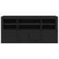 vidaXL Sideboard mit LED-Leuchten Schwarz 142,5x37x67 cm vidaXL Sideboard mit LED-Leuchten Schwarz 142,5x37x67 cm