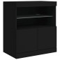 vidaXL Sideboard mit LED-Leuchten Schwarz 142,5x37x67 cm vidaXL Sideboard mit LED-Leuchten Schwarz 142,5x37x67 cm