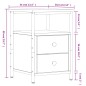 vidaXL Nachttisch Sonoma-Eiche 34x35,5x50 cm Holzwerkstoff