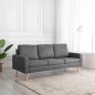 vidaXL 3-Sitzer-Sofa Hellgrau Stoff vidaXL 3-Sitzer-Sofa Hellgrau Stoff