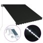 vidaXL Einziehbare Markise mit Windsensor & LED 300x250cm Anthrazit vidaXL Einziehbare Markise mit Windsensor & LED 300x250cm Anthrazit