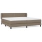 vidaXL Boxspringbett mit Matratze Taupe 200x200 cm Stoff vidaXL Boxspringbett mit Matratze Taupe 200x200 cm Stoff