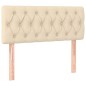 vidaXL Boxspringbett mit Matratze Creme 90x190 cm Stoff vidaXL Boxspringbett mit Matratze Creme 90x190 cm Stoff