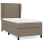 vidaXL Boxspringbett mit Matratze Taupe 100x200 cm Stoff vidaXL Boxspringbett mit Matratze Taupe 100x200 cm Stoff