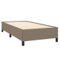 vidaXL Boxspringbett mit Matratze Taupe 100x200 cm Stoff vidaXL Boxspringbett mit Matratze Taupe 100x200 cm Stoff