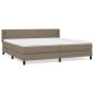 vidaXL Boxspringbett mit Matratze Taupe 200x200 cm Stoff vidaXL Boxspringbett mit Matratze Taupe 200x200 cm Stoff