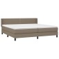 vidaXL Boxspringbett mit Matratze Taupe 200x200 cm Stoff vidaXL Boxspringbett mit Matratze Taupe 200x200 cm Stoff