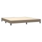 vidaXL Boxspringbett mit Matratze Taupe 200x200 cm Stoff vidaXL Boxspringbett mit Matratze Taupe 200x200 cm Stoff