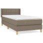 vidaXL Boxspringbett mit Matratze Taupe 80x200 cm Stoff vidaXL Boxspringbett mit Matratze Taupe 80x200 cm Stoff