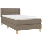 vidaXL Boxspringbett mit Matratze Taupe 80x200 cm Stoff vidaXL Boxspringbett mit Matratze Taupe 80x200 cm Stoff
