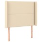 vidaXL Boxspringbett mit Matratze Creme 90x190 cm Stoff vidaXL Boxspringbett mit Matratze Creme 90x190 cm Stoff